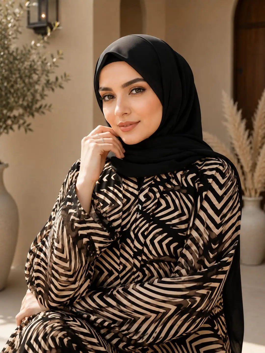 Georgette Printed Classic Abaya
