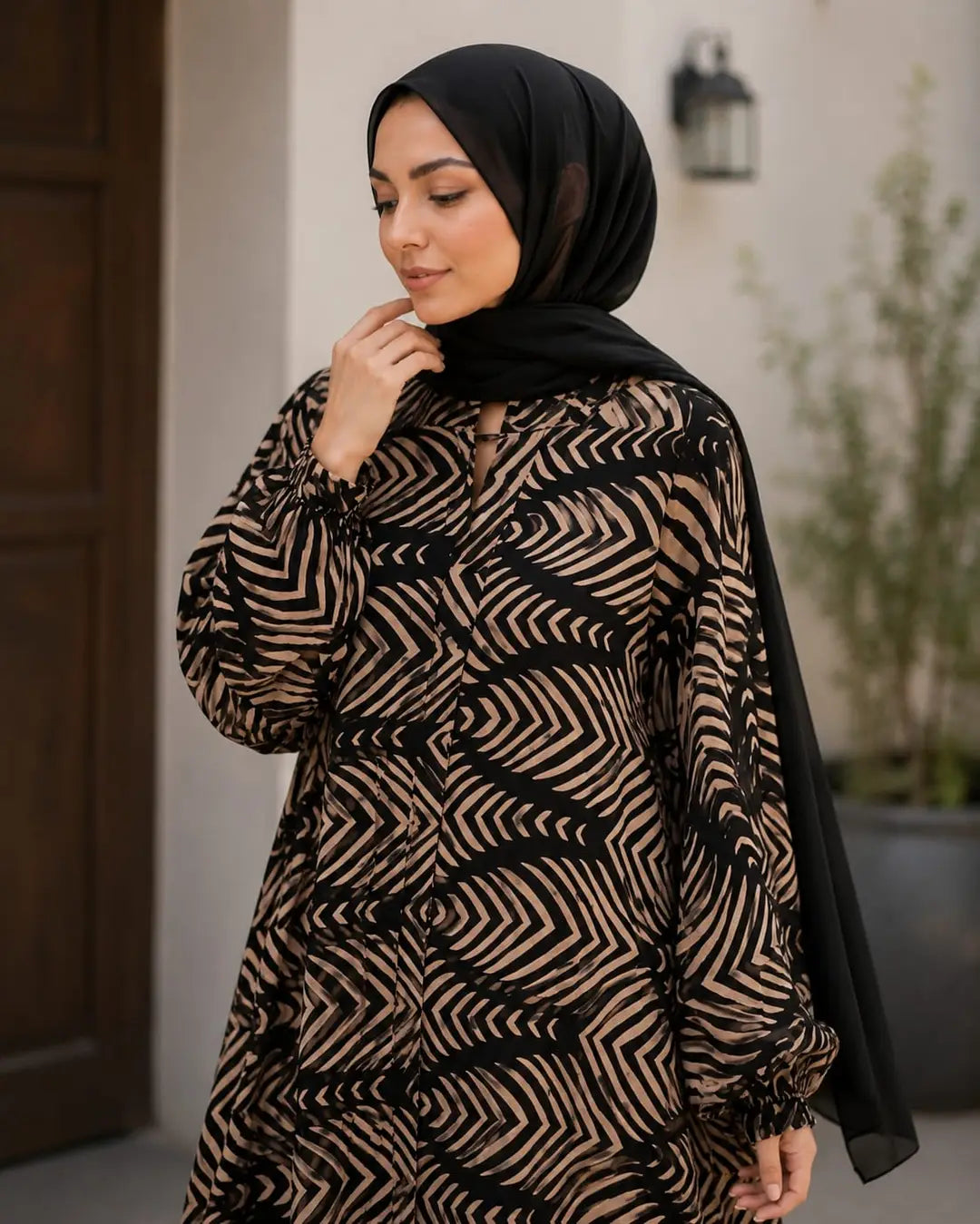 Georgette Printed Classic Abaya