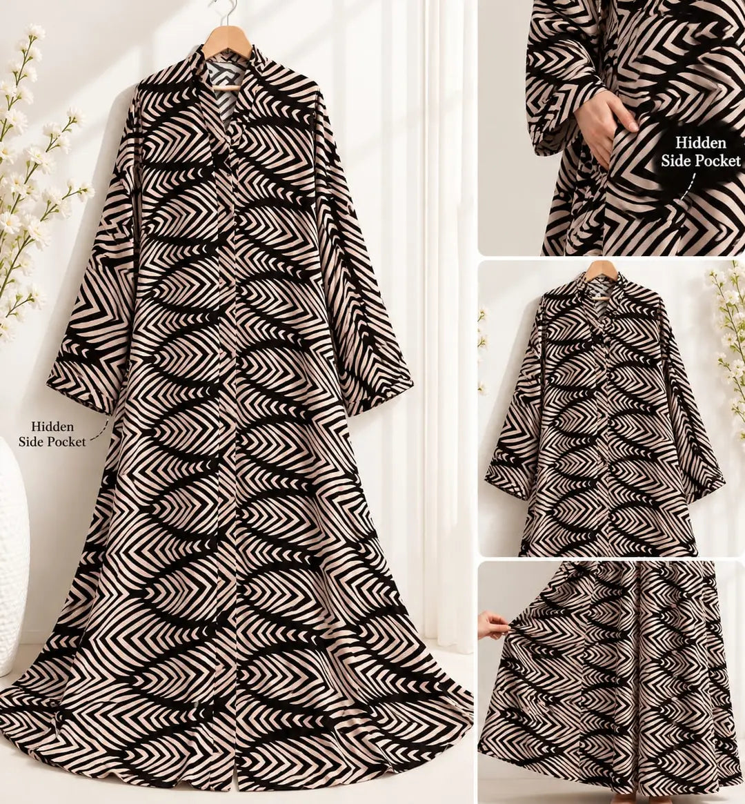 Georgette Printed Classic Abaya